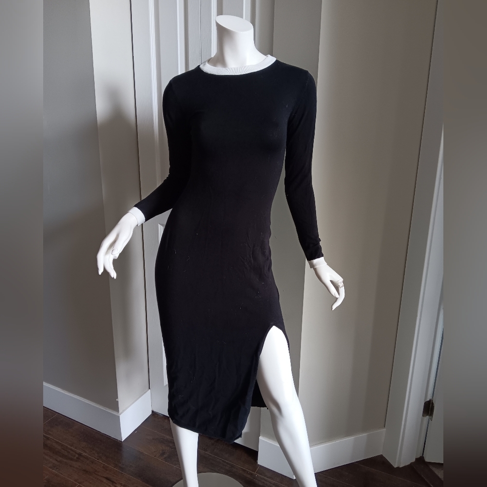 Black Midi Bodycon Dress